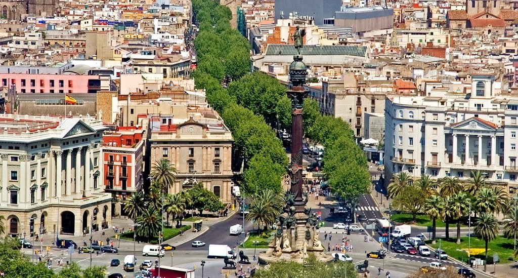 Бульвар Рамблас в Барселоне