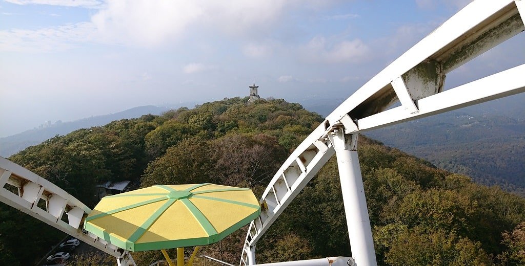 Панорамный вид с колеса обозрения на башню